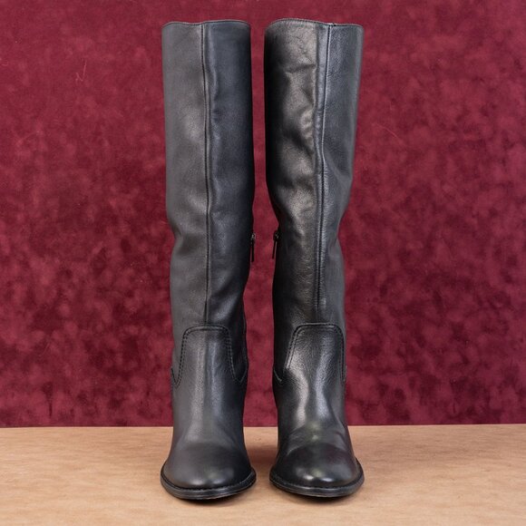 Vince Camuto Women Liliena Black Wide Calf Leather Fashion Knee Boots sz 11 - Picture 3 of 10